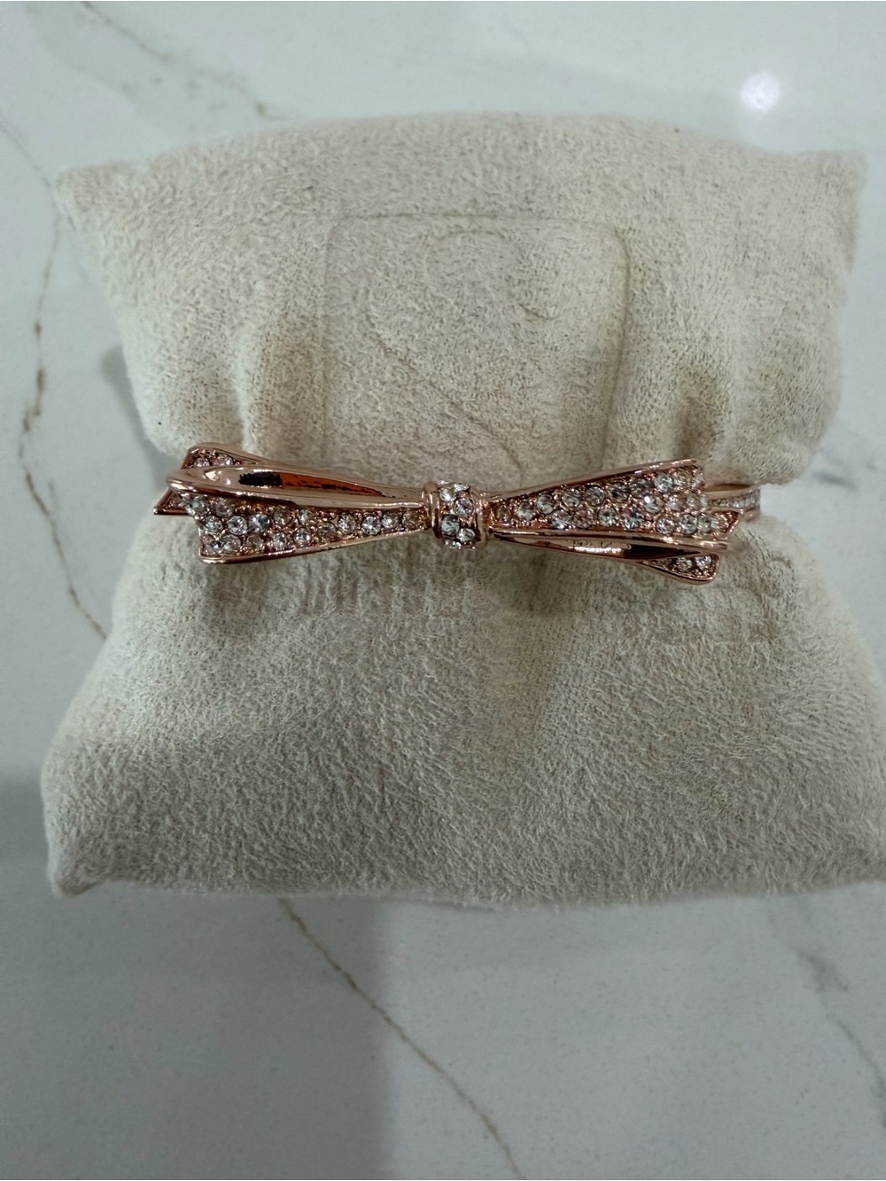 Kate Spade Rose Gold Bow Crystal Bracelet
